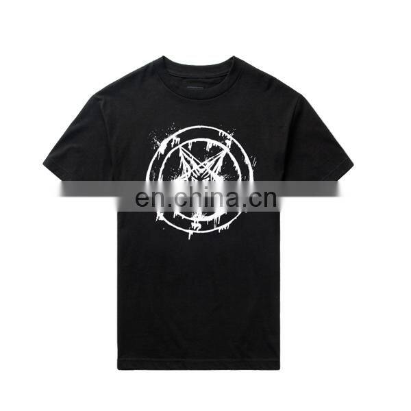 2015 fashion mens short sleeve t shirts with white printing thin cotton jersey fabric