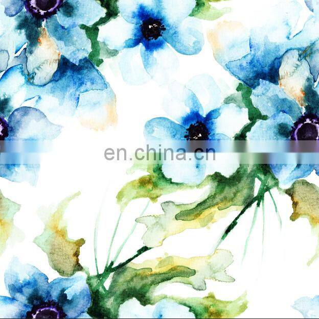 Autumn and Winter printed bamboo spandex stretch jersey knit fabric wholesale for dressing