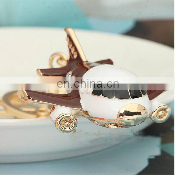 WHOLESALE PLANE WOMEN GIFT CTYSTAL AIRCRAFT KEYCHAIN