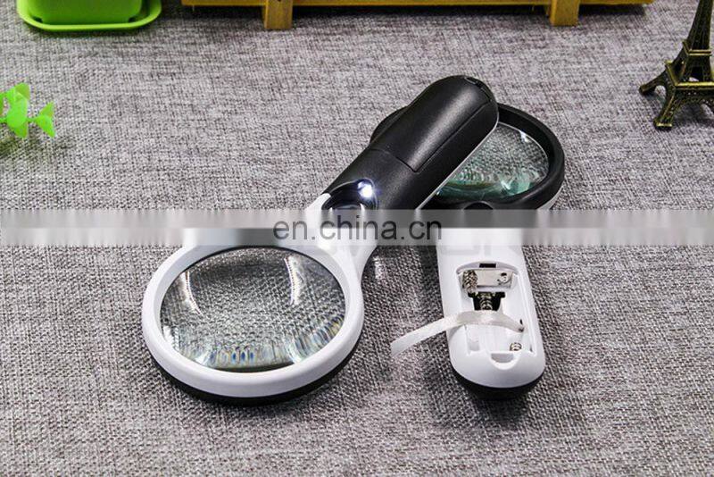 3 LED Reading Magnifying Glass 3X 45X Handheld Magnifier