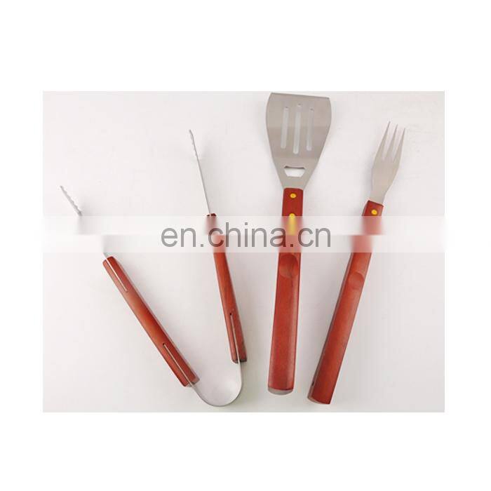 Wood handle wholesale bbq grill tools