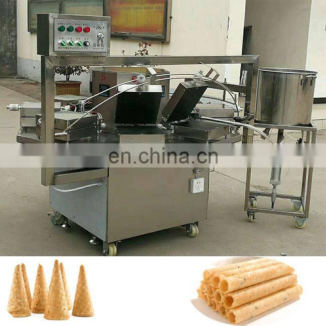 Egg roll roller machine for making ice cream cone