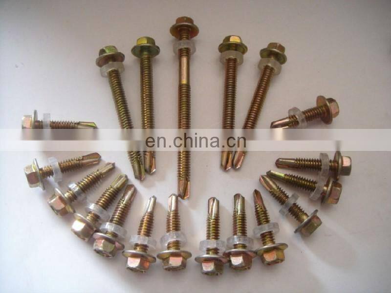 China manufactures stainless steel hex flange head self drilling roofing screw