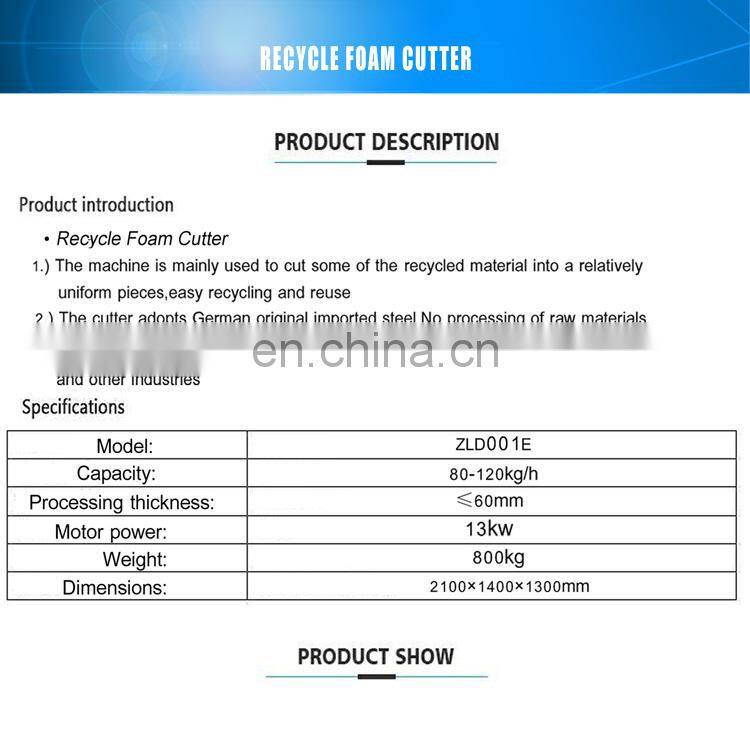 Greyish white industrial High production Recycle foam EVA Sponge cutter in furniture accessories for sale