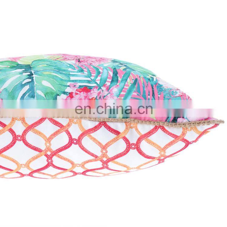 Hot Style Square Double Sides Flower Printed Outdoor Pillows Decorative Throw Pillows