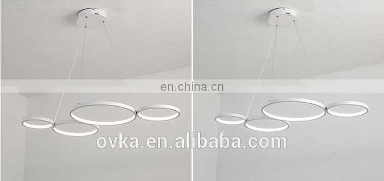 Creative circle stitching chandelier coffee shop pendent light