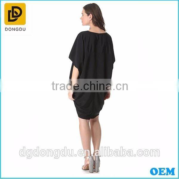 OEM Maternity Clothes Factory Black Casual Maxi Dress for Pregnant Women
