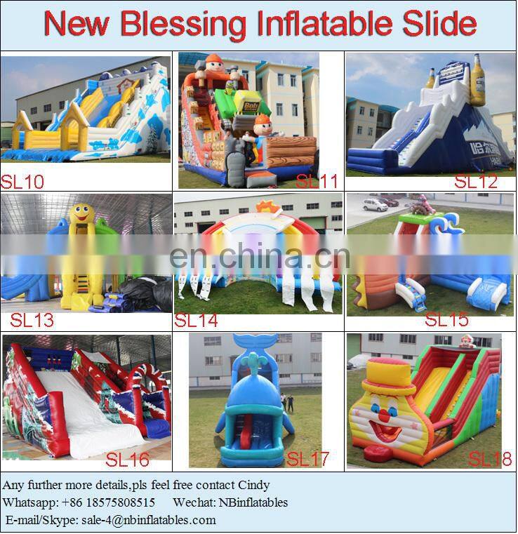 Clown theme inflatable land slide,commercial giant inflatable slide for sale