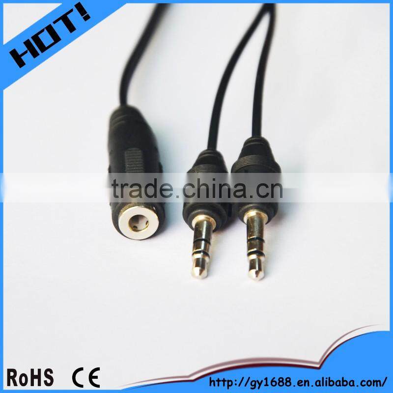 Made in china 3.5mm stereo jack splitter cable 1m