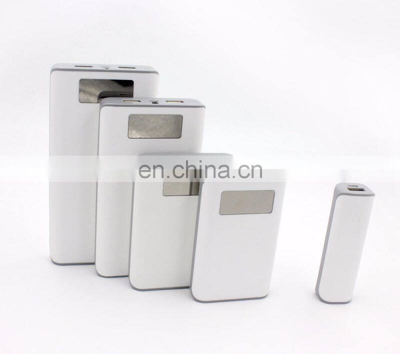 Cheap Fast Charging Two Ports plastic Powerbank oem laser printing logo battery charger gift external charge