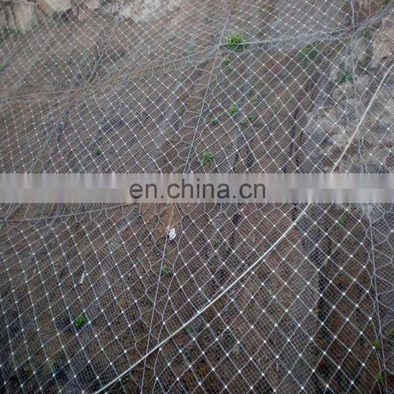Factory direct sale wire rope mesh for slope stability