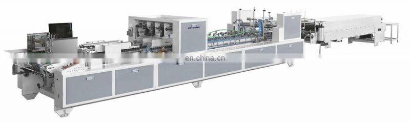 Automatic folder gluer machine for different paper boxes making folding