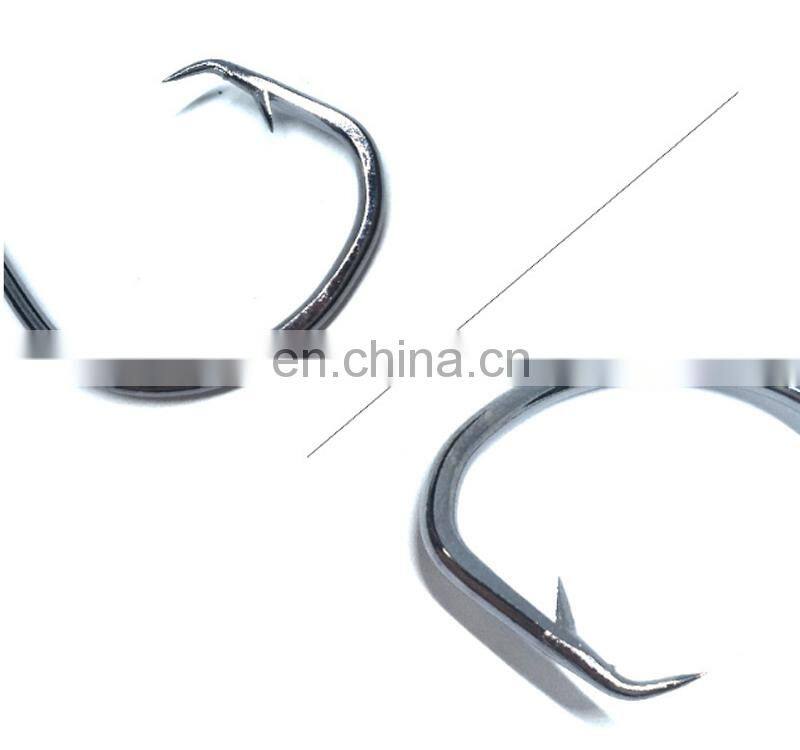 Amazon Black Stainless Steel Ring Hook Saltwater Fishing Cocked Mouth Cuttlefish Octopus Hook