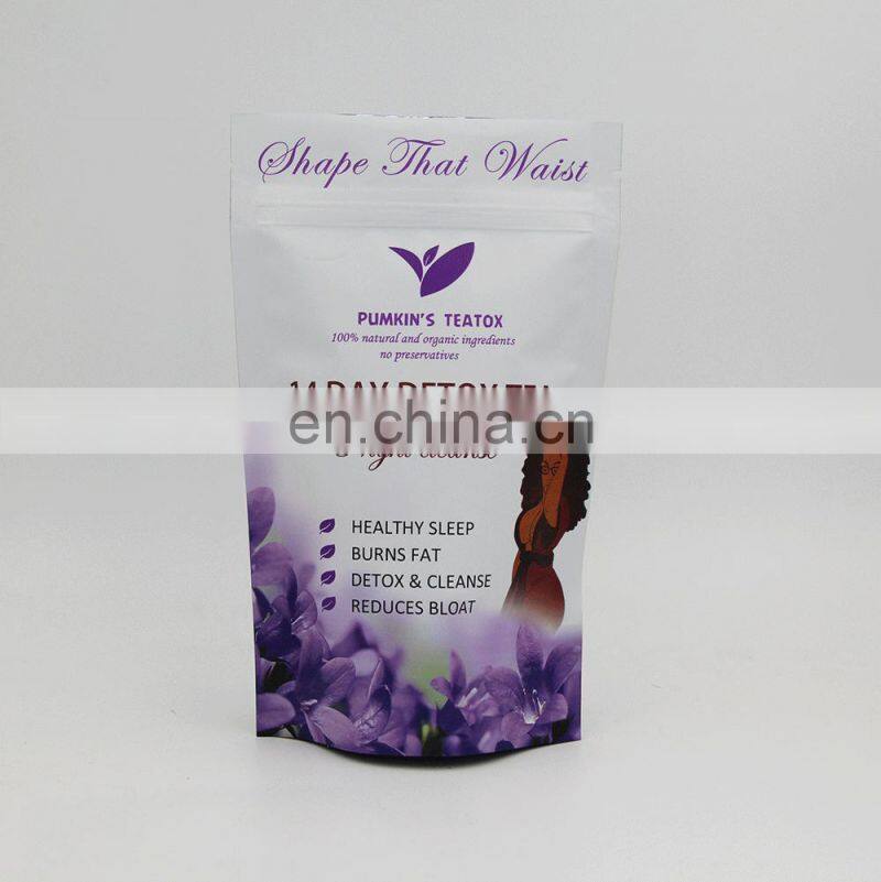 Custom printing Stand Up Zipper Bag Aluminum Foil Pouch Doypack for tea bags
