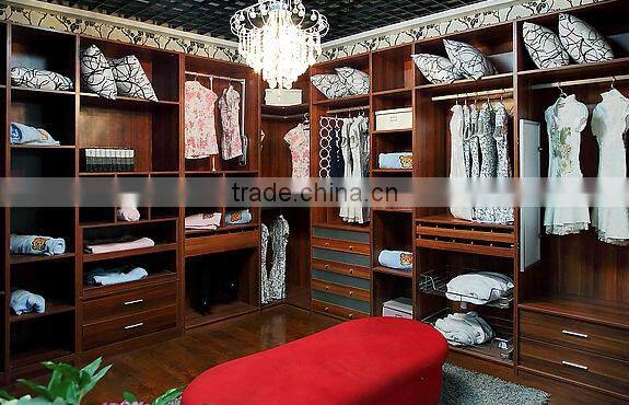 Open style solid wood wardrobe, steel wardrobe