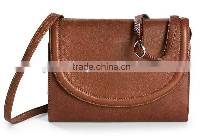Super design small multi pocket leather crossbody bag leather shoulder organizer bag