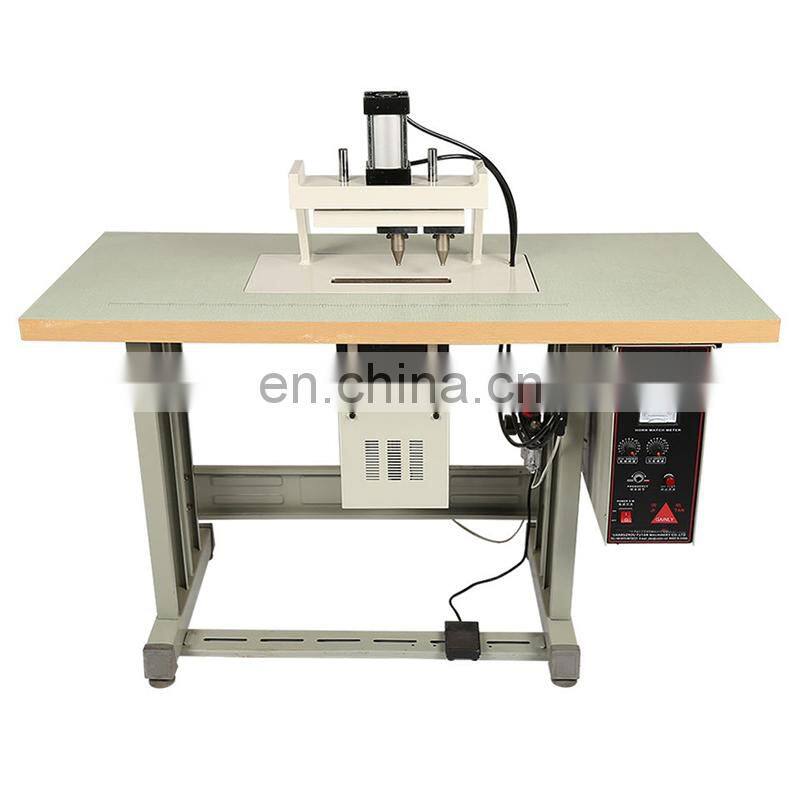 UT50D Ultrasonic Manuel Double Head Nonwoven Bag Handle Welding Machine Ultrasonic Spot Sealer