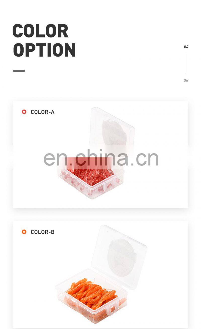 JOHNCOO 50pcs Rock 40mm 0.34g Silicone Bass Rockfish Plastic Fishing Lures