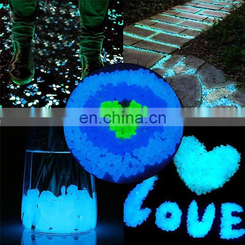 300pcs/Bag Outdoor Luminous Stones Glow In Dark Garden Pebbles Fish Tank Decoration Pebble Rocks