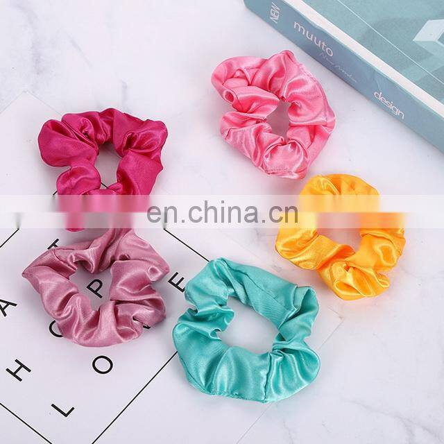 Women Girls Fashionable Accessories Elastic Hair Scrunchies Satin Hair Ties For Kids