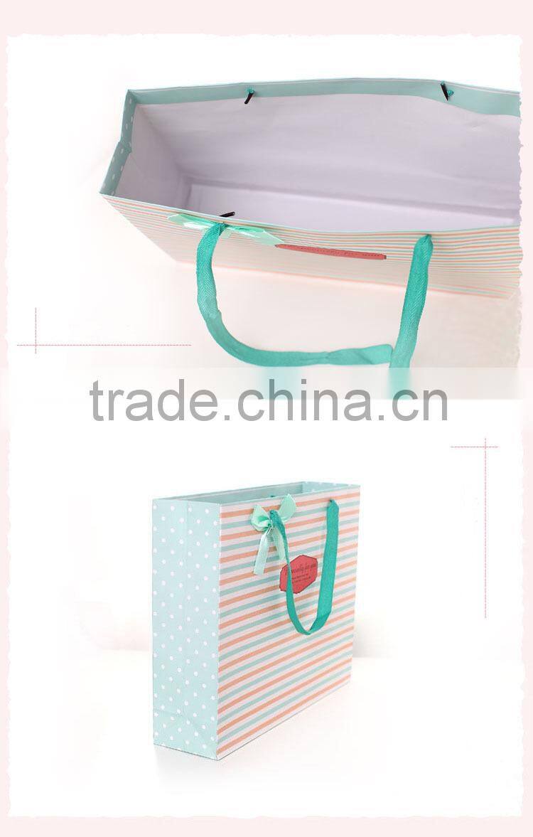 colorful stripe big paper carrier bag