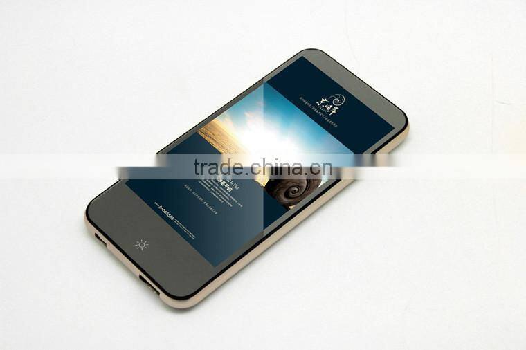 Latest ultra-thin external portable power bank metal shell li-polymer cell 6000mah costomized advertising mobile power bank