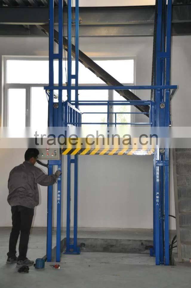5 tons High quality hydraulic stationary guide rail lift platform SJG5T-8