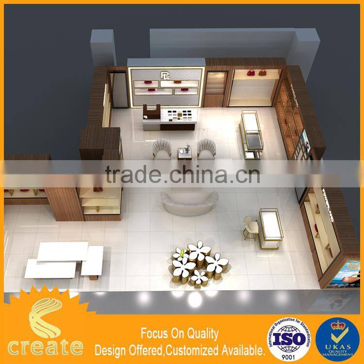 Good quality magnetic levitating bag and shoe store cabinet stand with leds shoe display rack