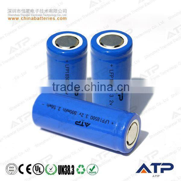 Super battery cells rechargeable lifepo4 18500 3.2v 800mAh battery for hot saling