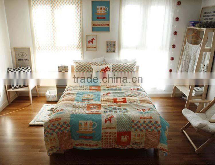 High quality soft cartoon kid cotton cheap patchwork quilt