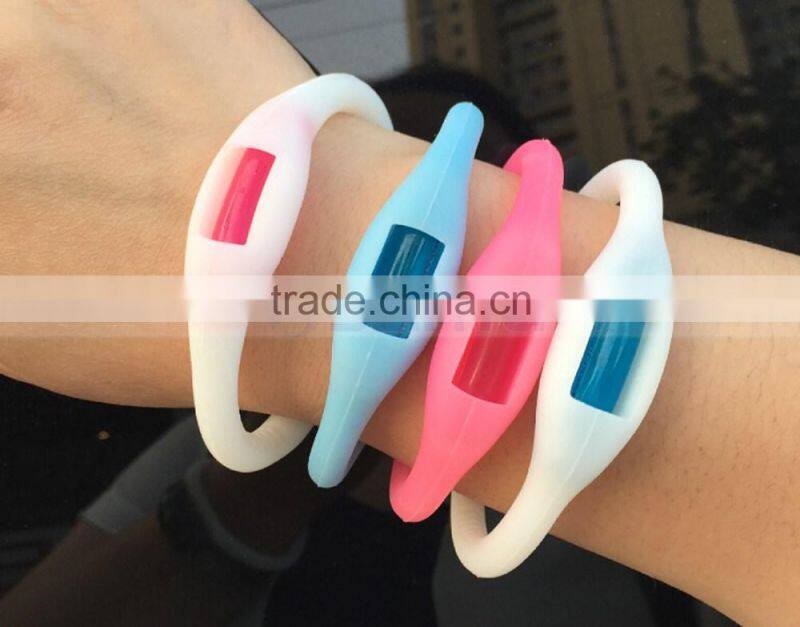 Multi Color Korea Silicon Watch Style Anti Mosquito Bracelet Repellent Band