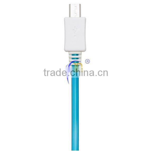 Hot! LED micro usb cable with led light led usb cable For Samsung