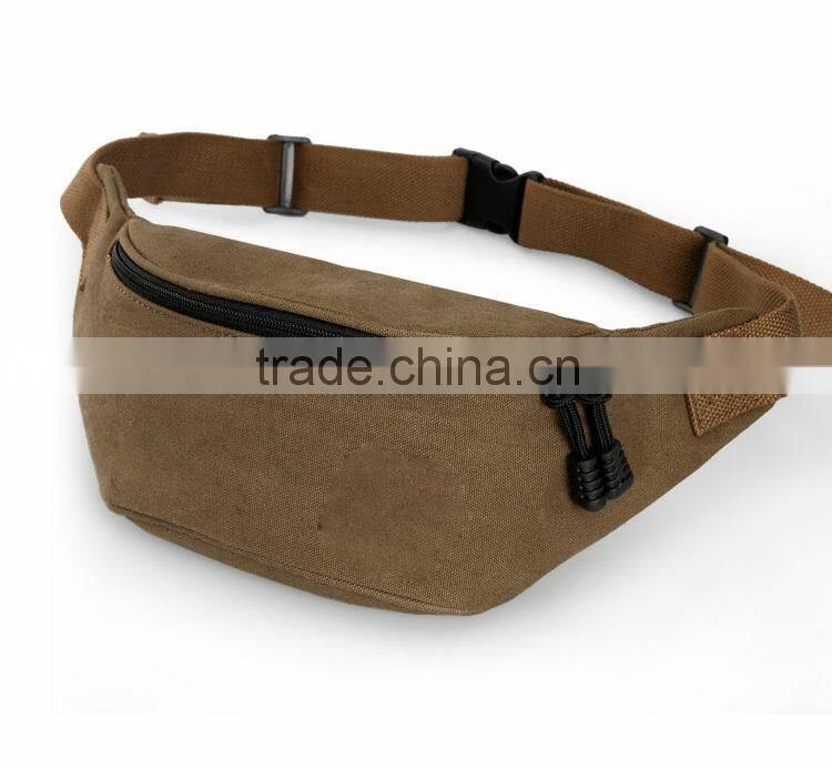 personalized brown single pocket waist bag made factory