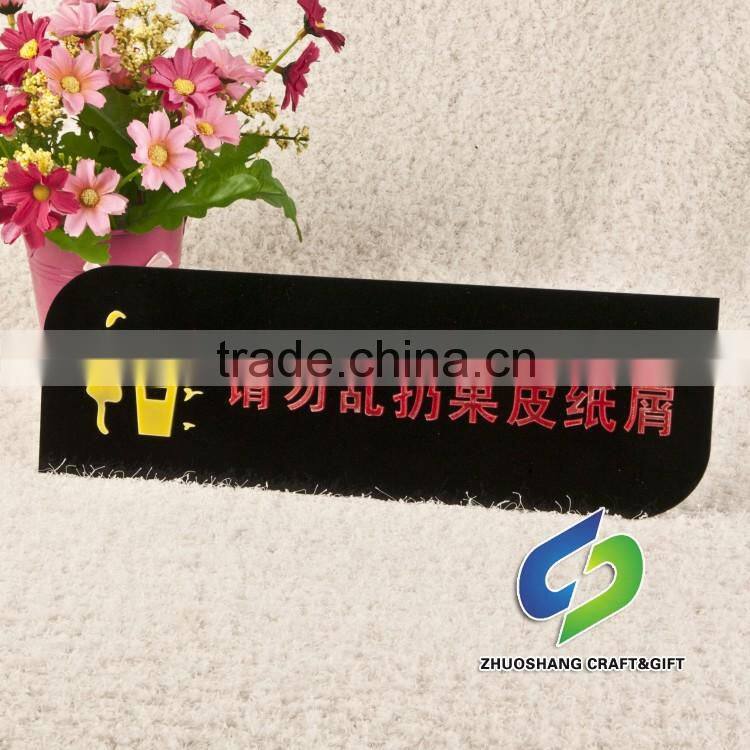 3d public crylic wall mounted sign holder