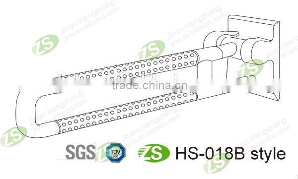 Standers security pole and curve grab bar