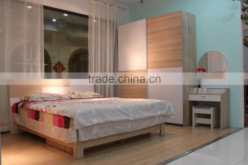 China manufacturer Modern 3 Piece Bedroom Furniture Set - Wardrobe, Dressing table , Bed(SZ-BFA8003)