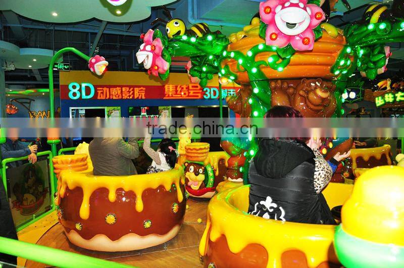 bear and honey, coffee cup, turning cup, indoor amusement park, cheap kids rides
