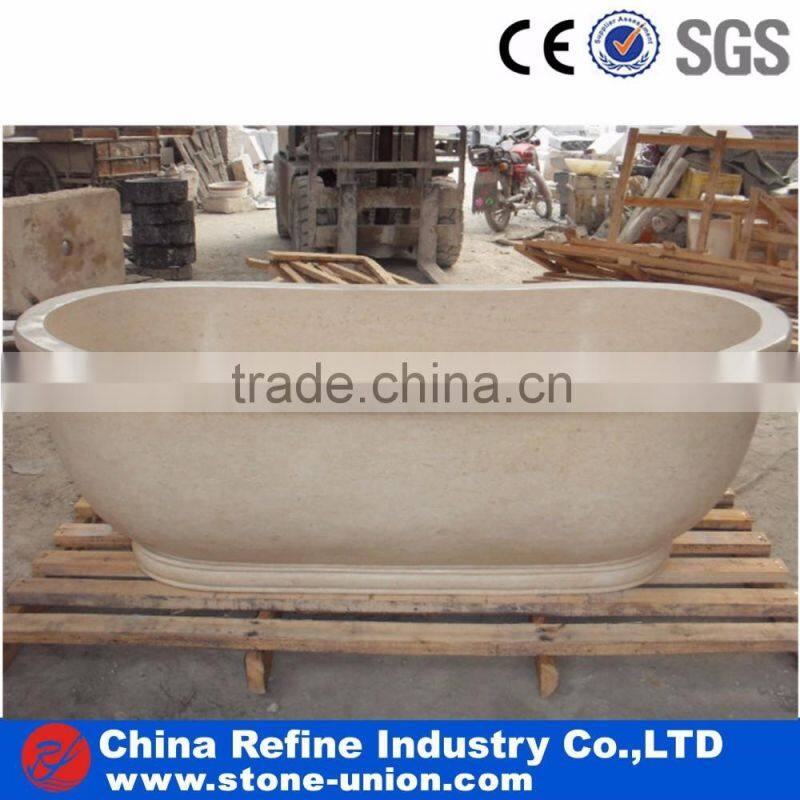 hand carved white marble bathtub for bathroom