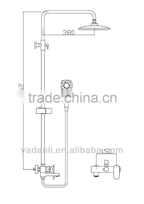 chrome plating brass rain shower column 9516