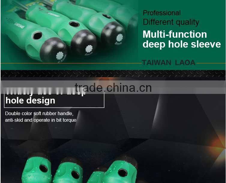 LAOA12 Angle Torx CR-V Mulction Socket Screwdriver Rubber Handle Screw Driver tool Arbor hardening Antislip Metal For Hex Screw