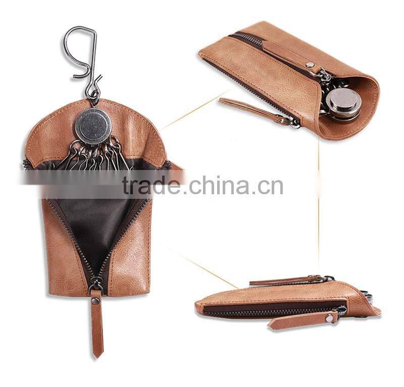 New design leather key holder wallet for wedding souvenirs