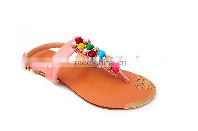 fashion lady fancy flat heel colorful slippers