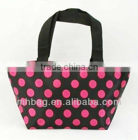 round point satin/microfiber shopping pouch