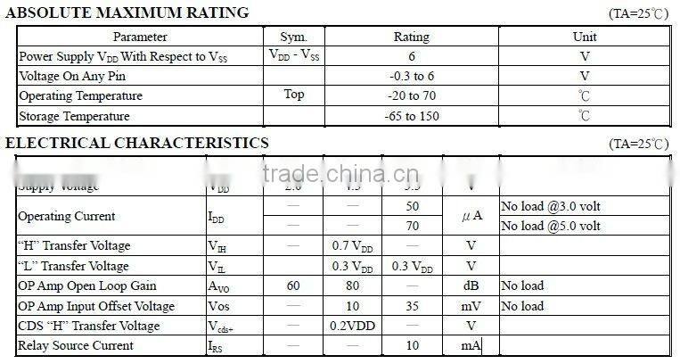 DC PIR CONTROLLER IC for Infrared Sensor Application