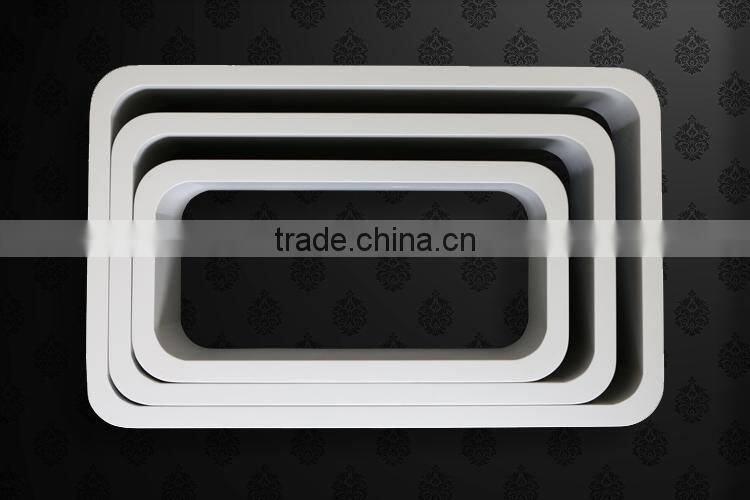 wooden wall cube shelf round corner for home decoration