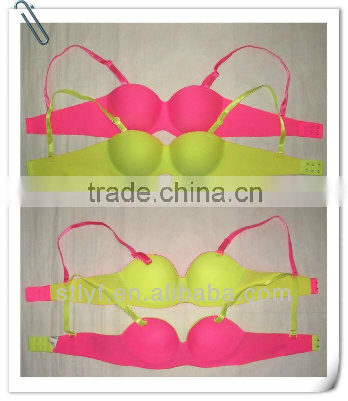 underwear woman new one piece sexy bra with neon color