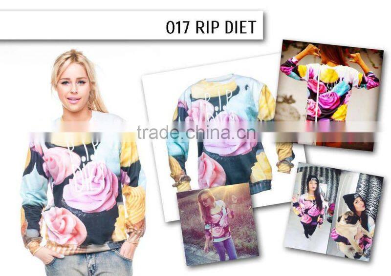 fashion enjoy coffee high quality 3d digital print fullprint crewneck sweatshirt spring autumn unisex custom oversized pullover