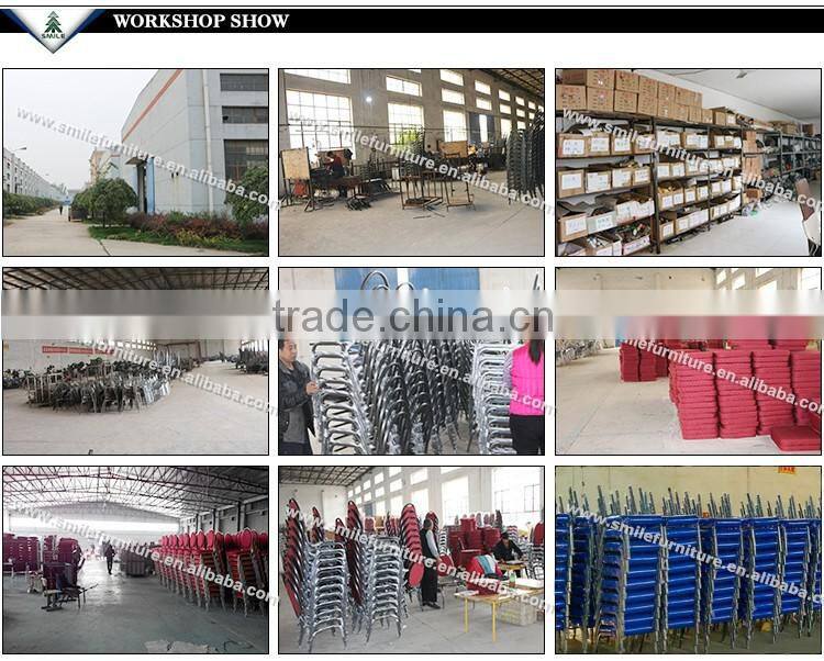 Fashionable durable steel tube Material church chair with bookrack