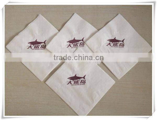 2-Ply 20 Count 5 x 5-Inch folded Paper Beverage Napkins logo printed