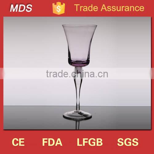 Glassware supply purple inflatable wine glass with clear stem